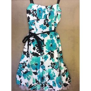 Womens Blue Floral Dress